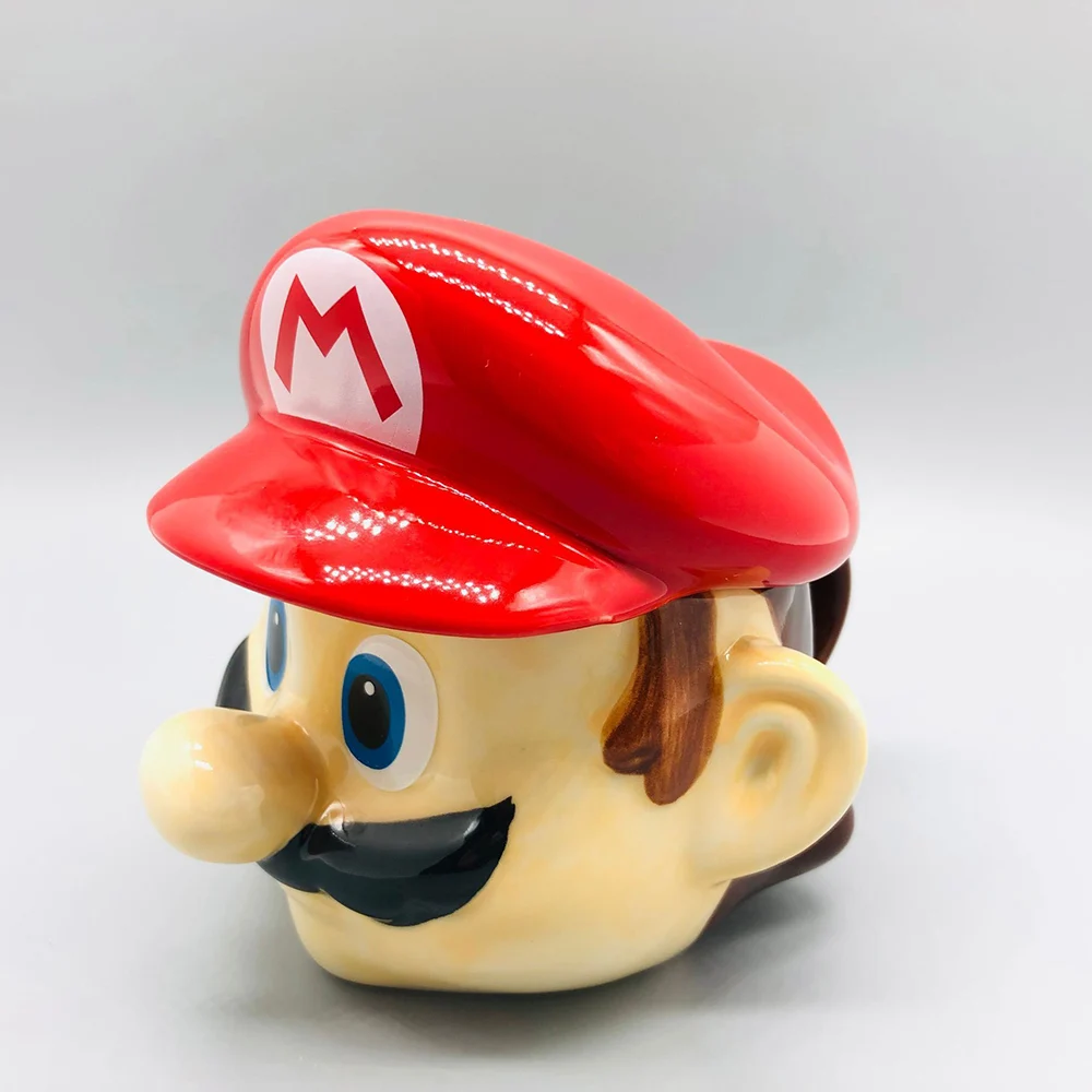 Mug Rostro Mario Bros con Tapa