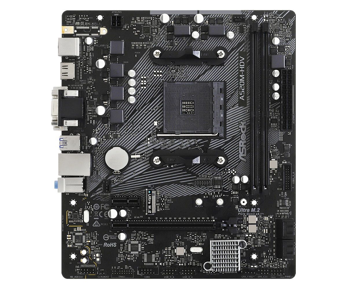 Placa Madre ASRock A520M-HDV AM4