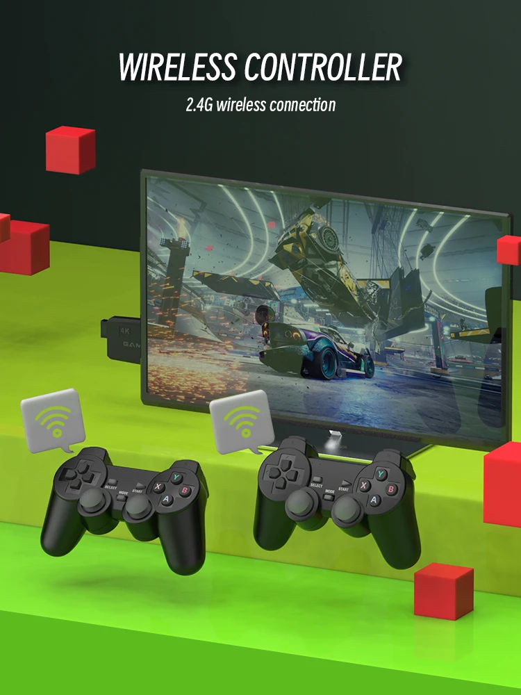 CONSOLA RETRO 4K HDMI 2 CONTROLES INALAMBRICOS