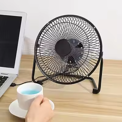 Mini Ventilador 4 Pulgadas Portátil Cable Usb Metálico