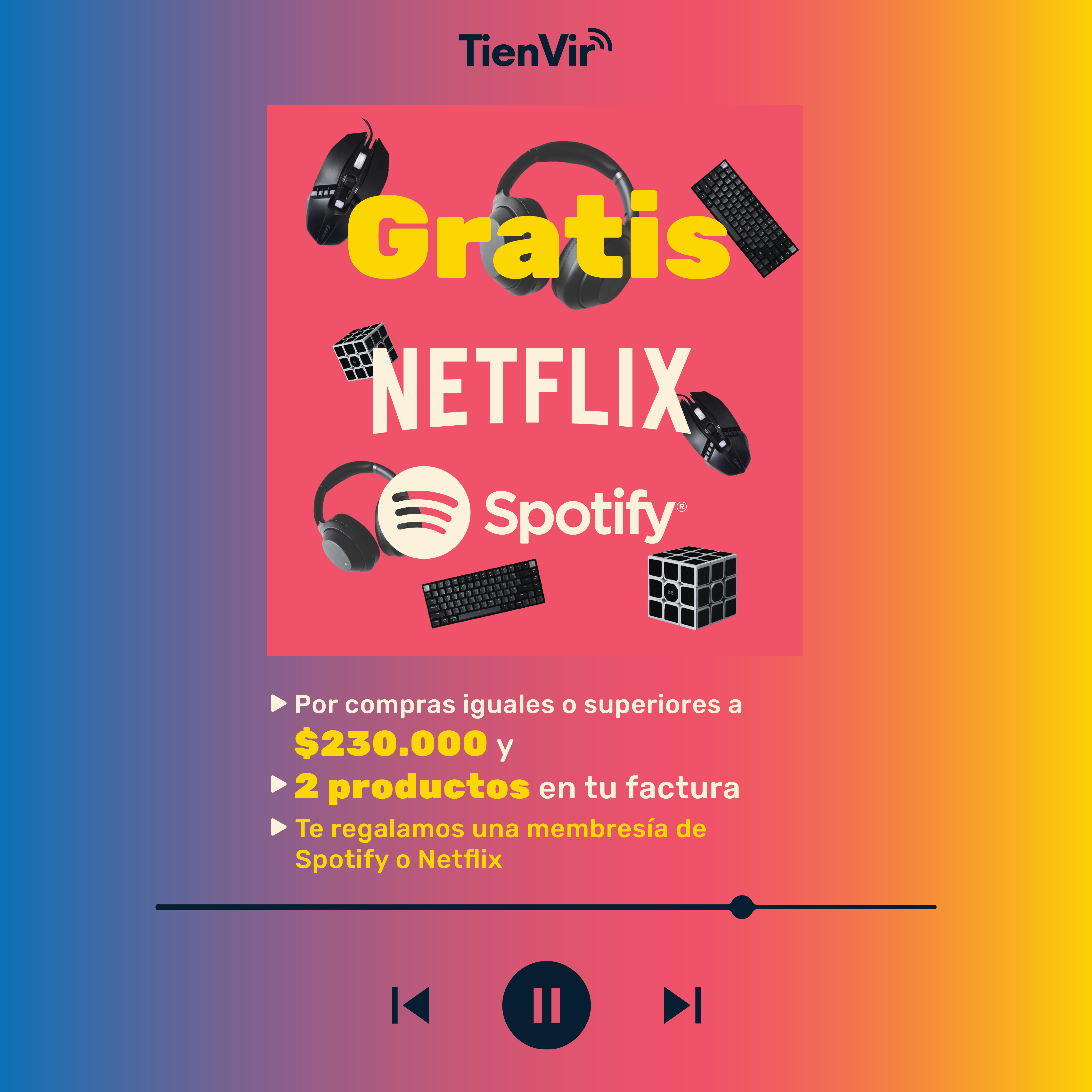 Membresia Netflix o Spotify