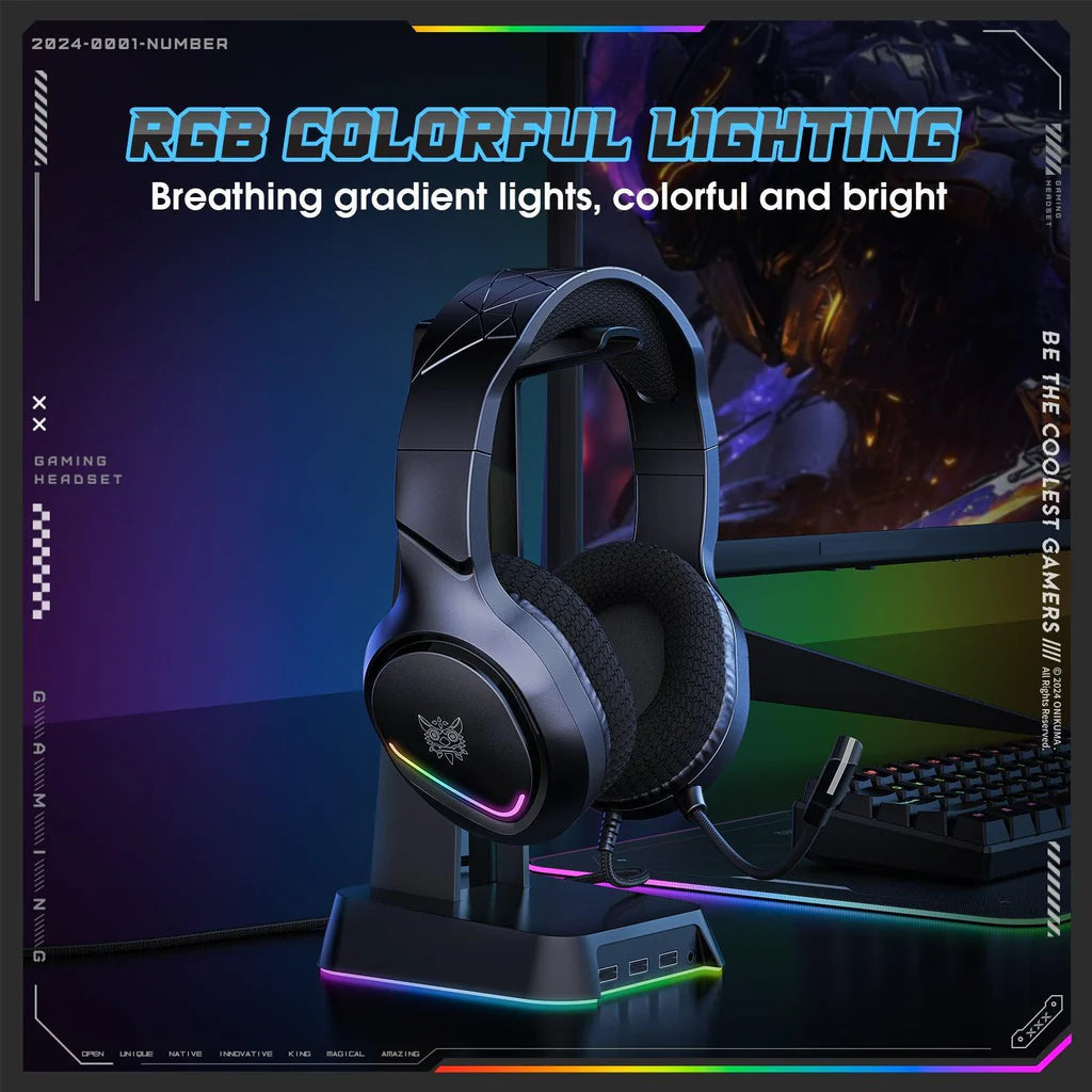 Onikuma X31 — Headset Gamer RGB con Cable