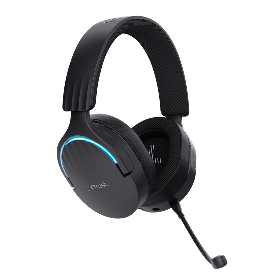 Auriculares Gamer Trust Fayzo Wireless (GXT 491) – 50 mm • 7.1 Virtual • Dual Wireless • RGB