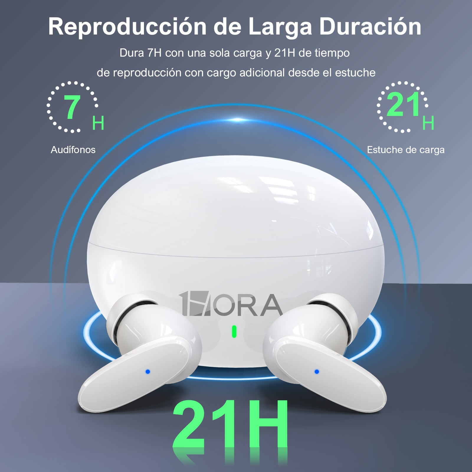 AUDIFONOS INALAMBRICOS BLUETOOTH 1HORA AUT205