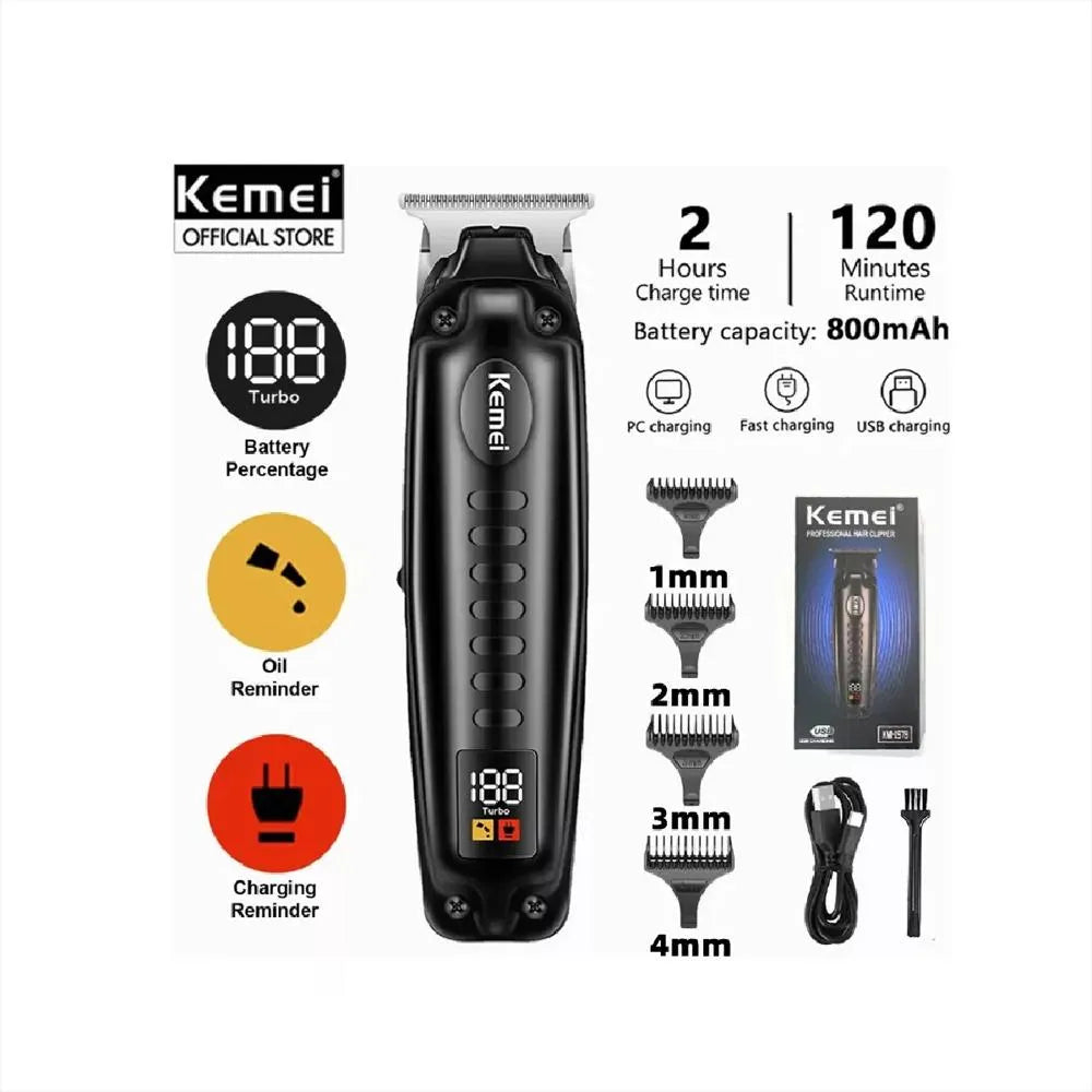 Patillera Profesional Para Cabello Kemei Km 1578 Recargable
