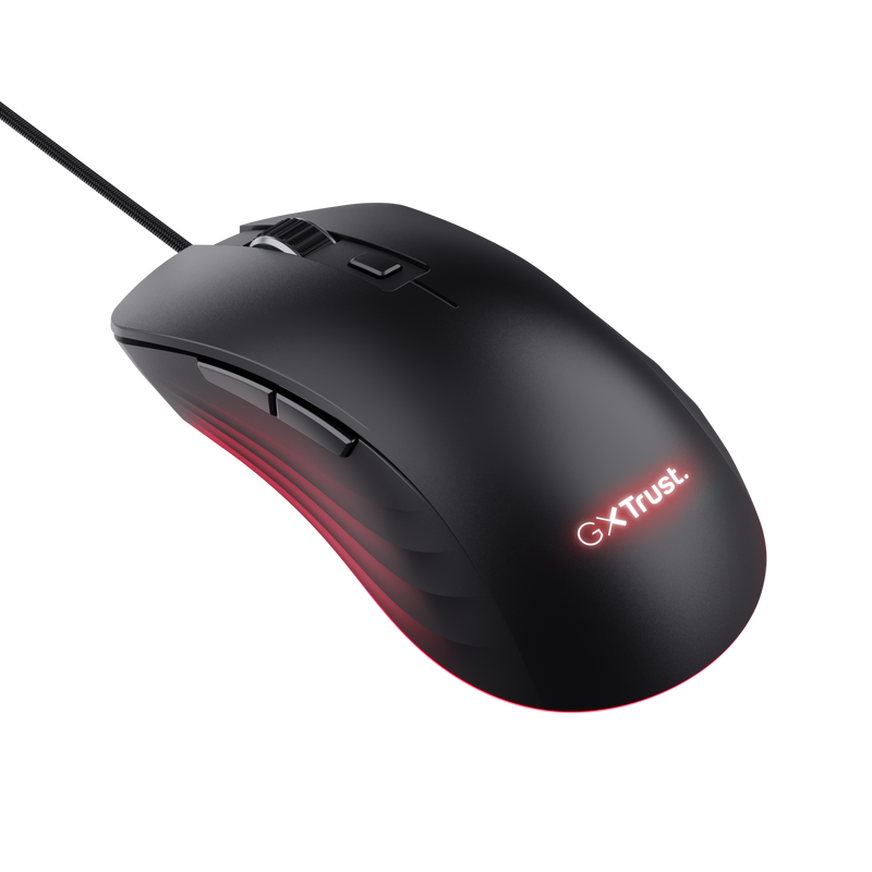 MOUSE TRUST GXT 924 YBAR+ NEGRO GAMER ALAMBRICO 25K DPI
