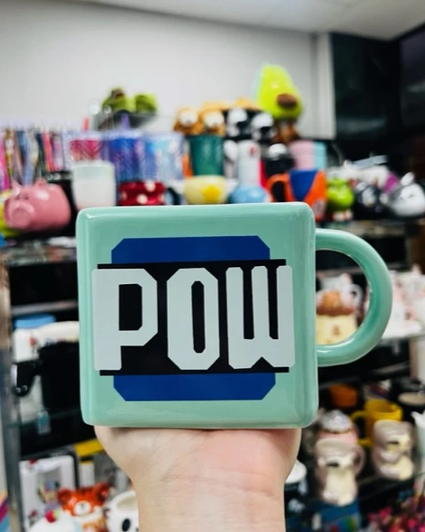 Mug Cuadrado Mario Bros Pow Retro