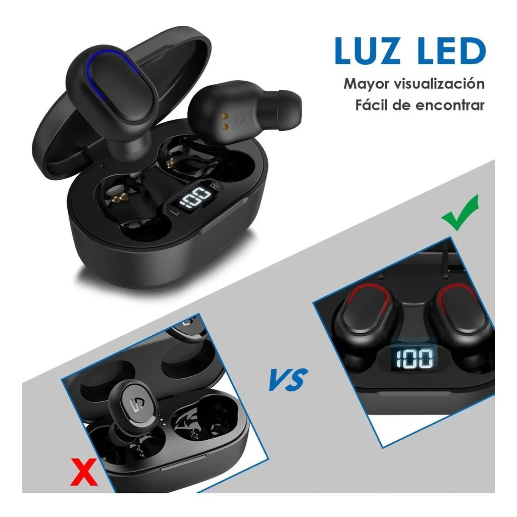 Audífonos Earbuds Bluetooth Manos Libres Negros AUT114