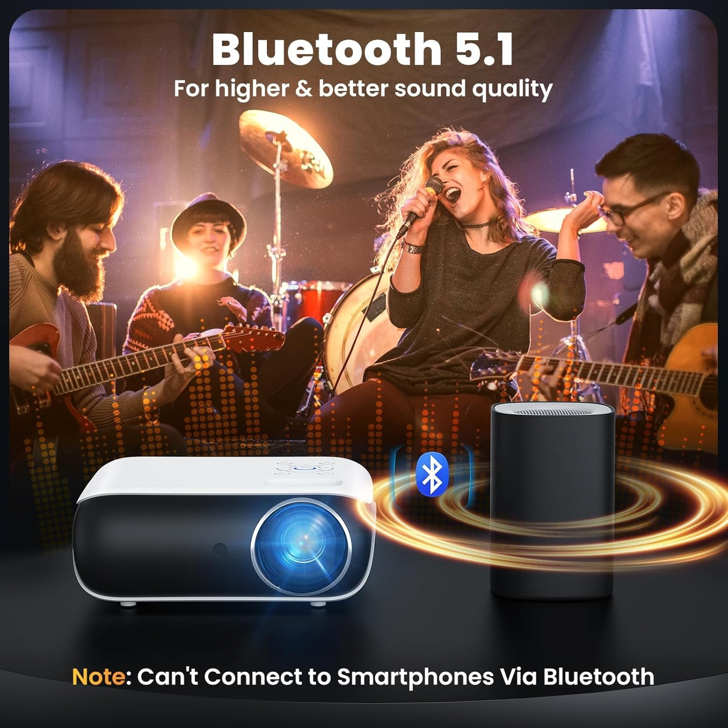 PROYECTOR HAPPRUN FULL HD 1080P BLUETOOTH