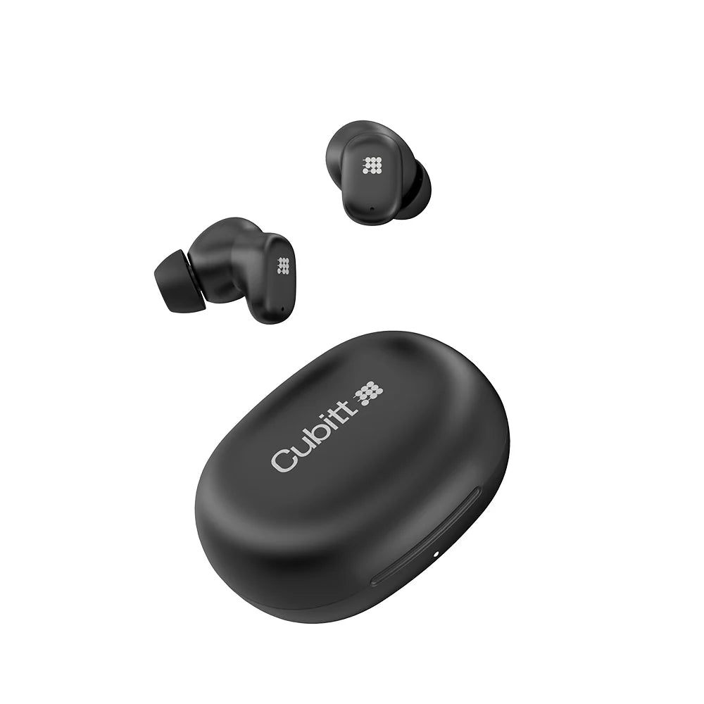 Cubitt Power Buds – Auriculares Inalámbricos con Cancelación de Ruido y Estuche de Carga