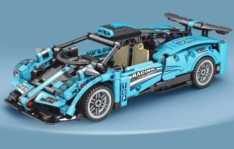 Fichas Para Armar Carro Deportivo Azul 48003