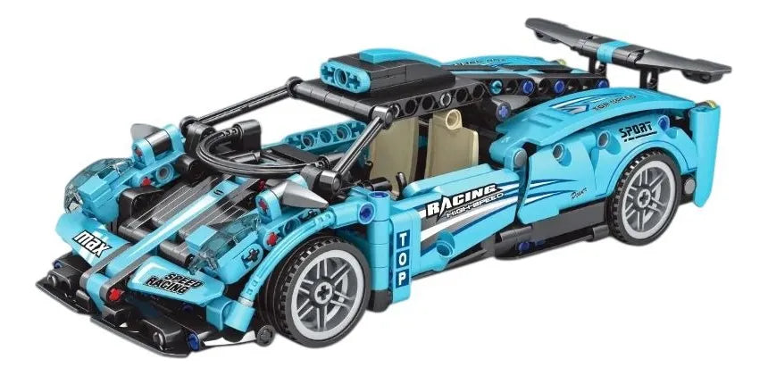 Fichas Para Armar Carro Deportivo Azul 48003