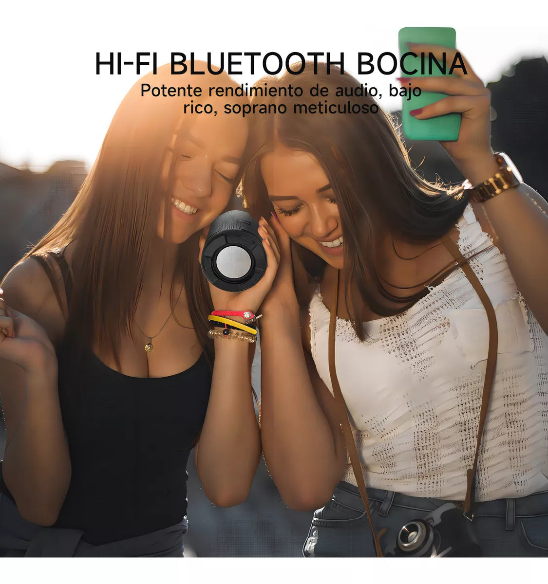 Parlante Bluetooth Portátil 1Hora Altavoz Inalámbrico Portátil con USB/TF/AUX BOC062