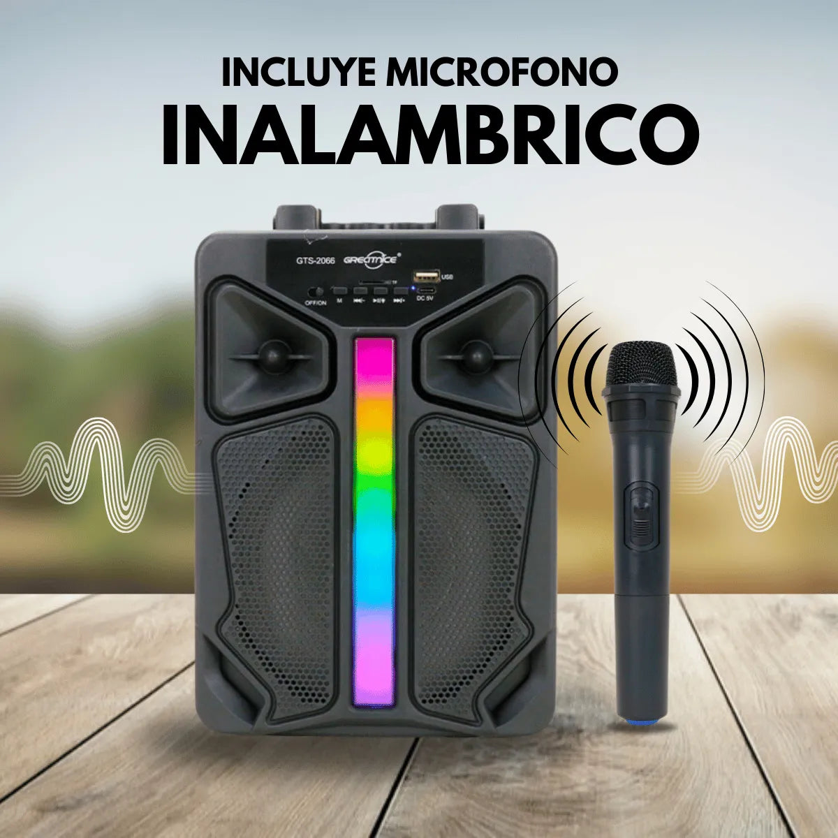 Parlante Con MIcrófono Inalámbrico - G 2066