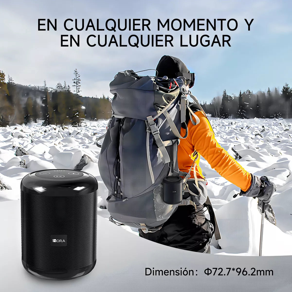 Parlante Bluetooth Portátil 1Hora Altavoz Inalámbrico Portátil con USB/TF/AUX BOC062