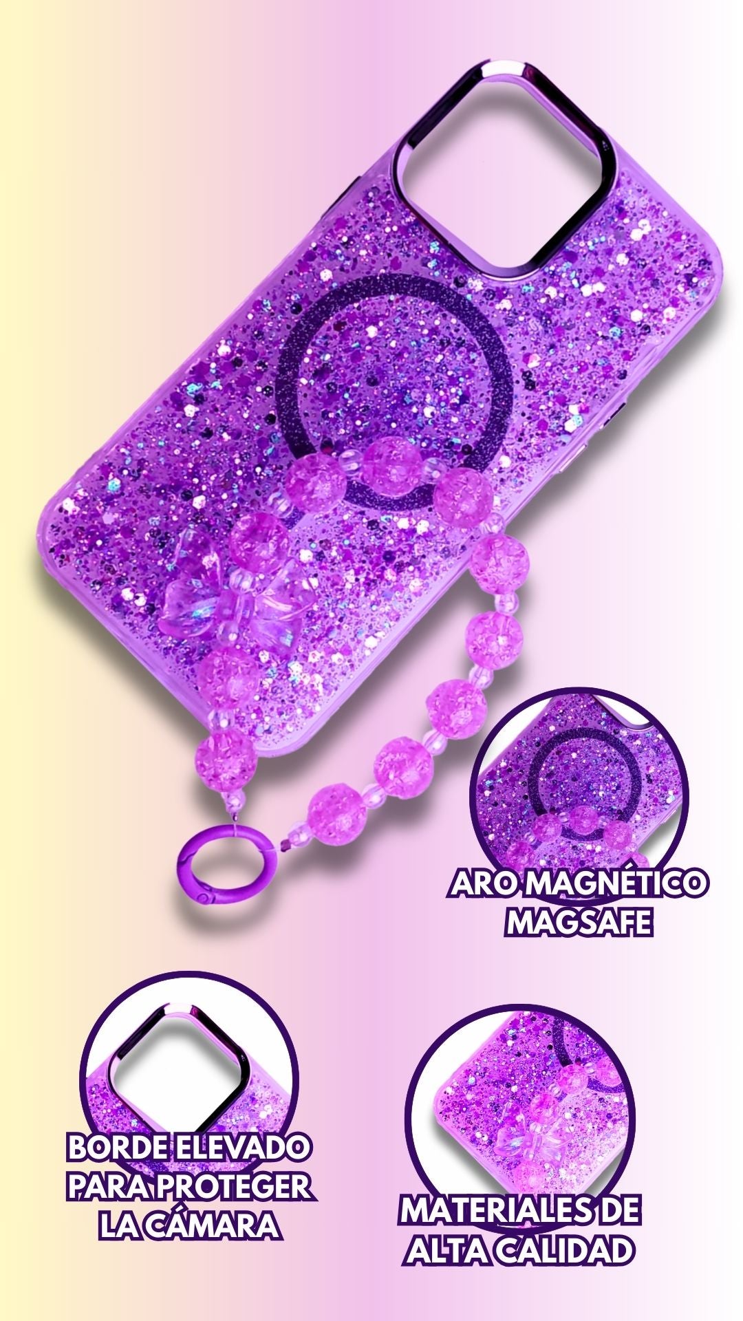 Carcasa Estuche Case para Iphone Escarcha +Manilla Gratis