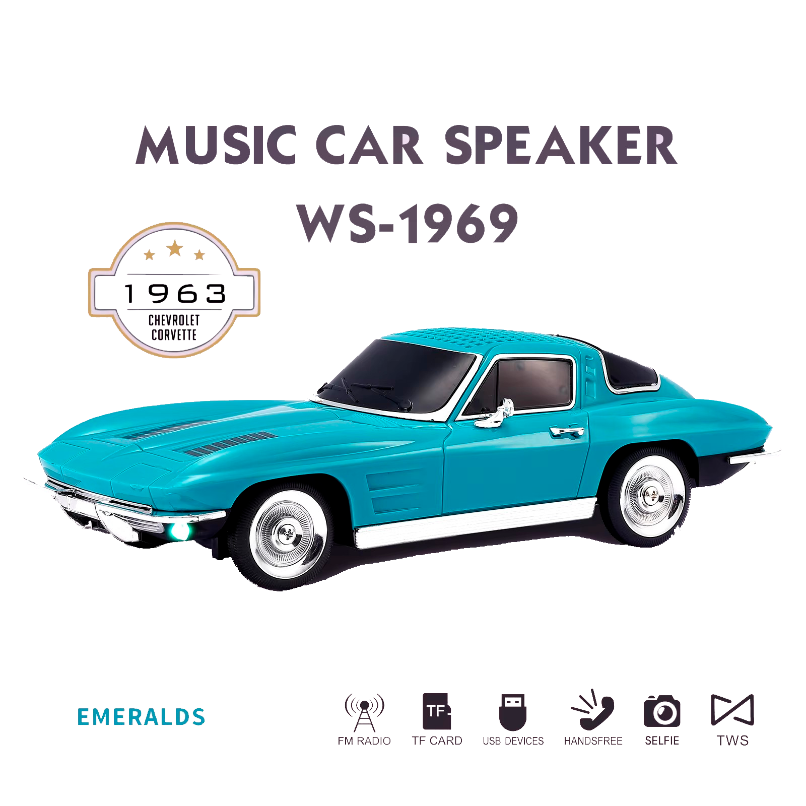 CARRO RADIO PARLANTE WS 1969 CORVETTE