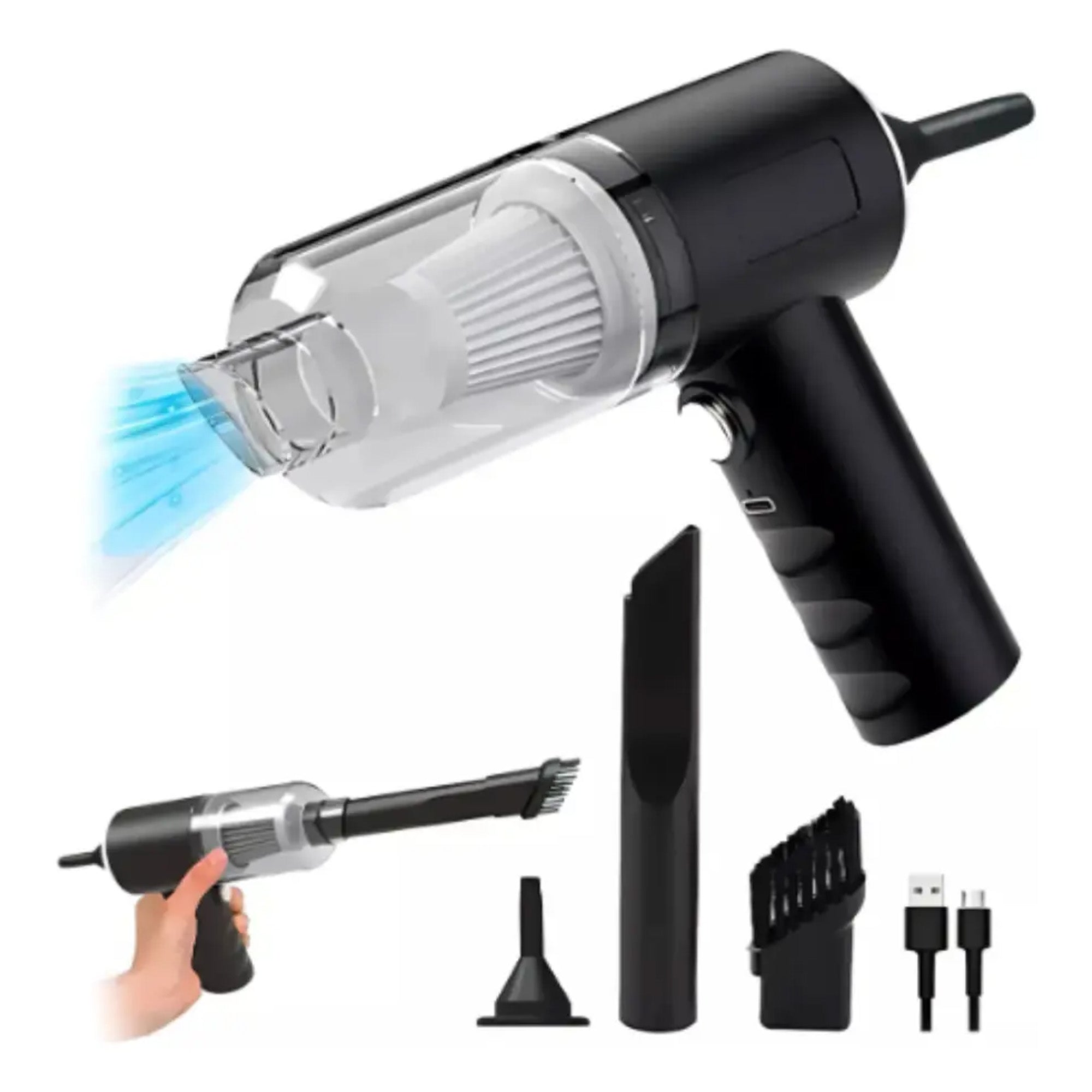 Aspiradora Portátil 3 en 1 Inalámbrica Recargable USB