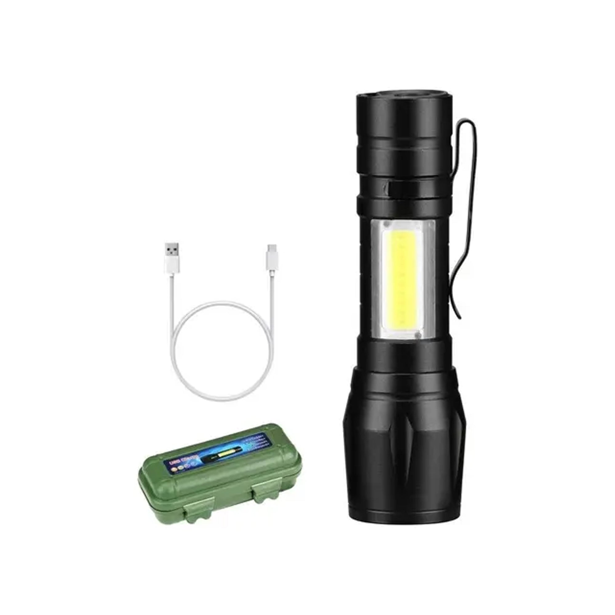 Linterna LED Recargable USB 511 Compacta de Alta Intensidad