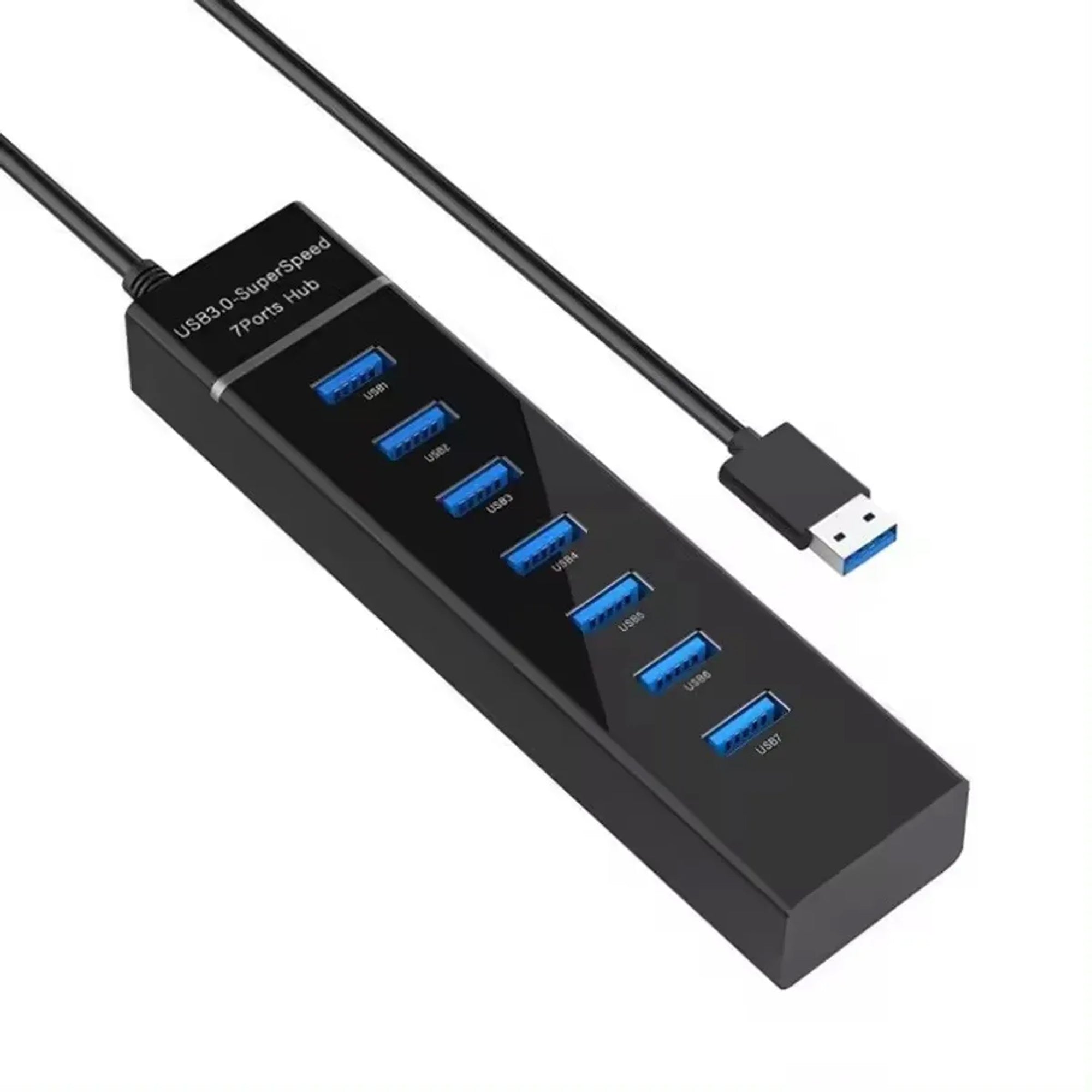 Hub USB de 7 Puertos Q-507 Multipuerto Plug & Play con Diseño Compacto