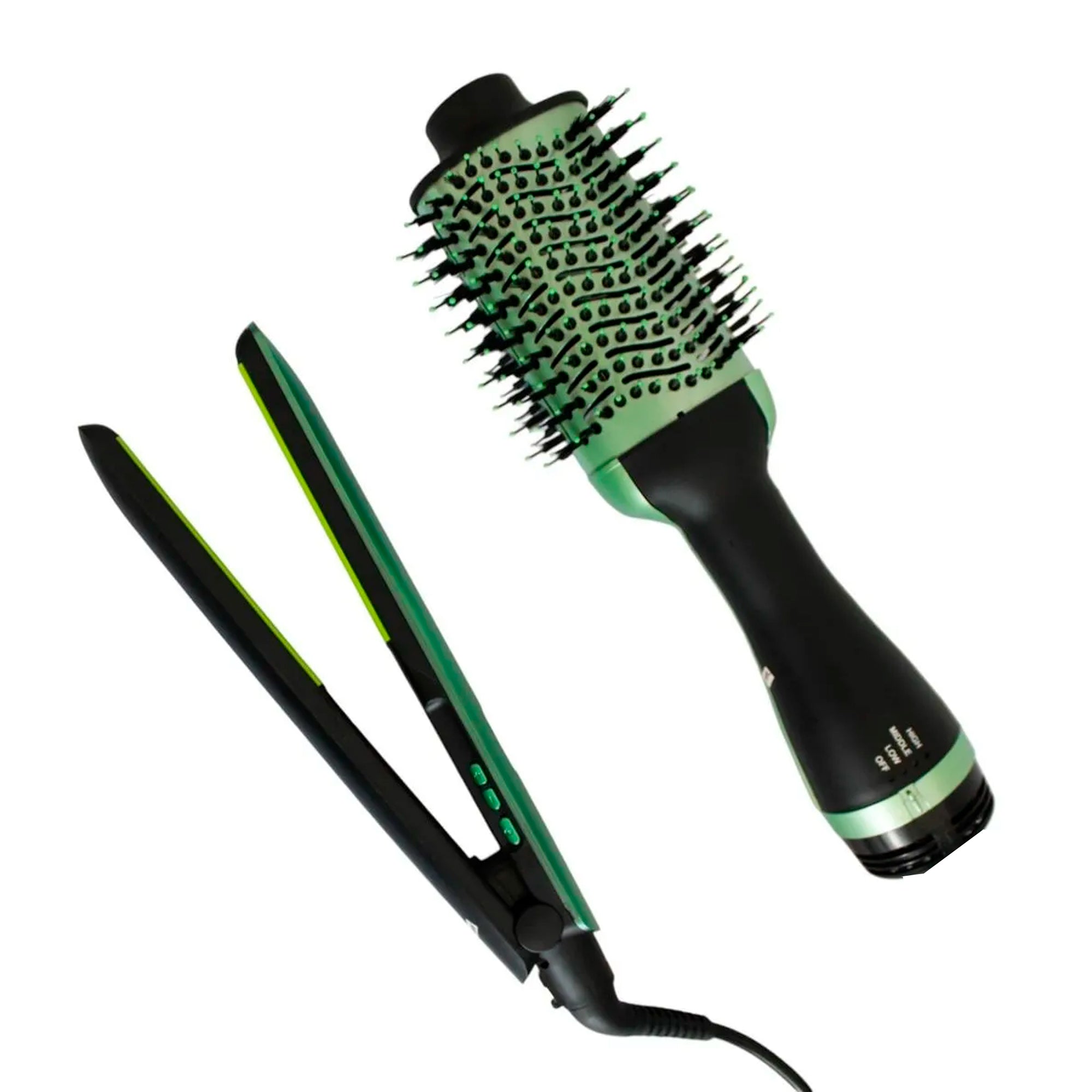 Cepillo Alisador y Plancha PRONOVA 2 en 1 Profesional para Cabello - Tienvir
