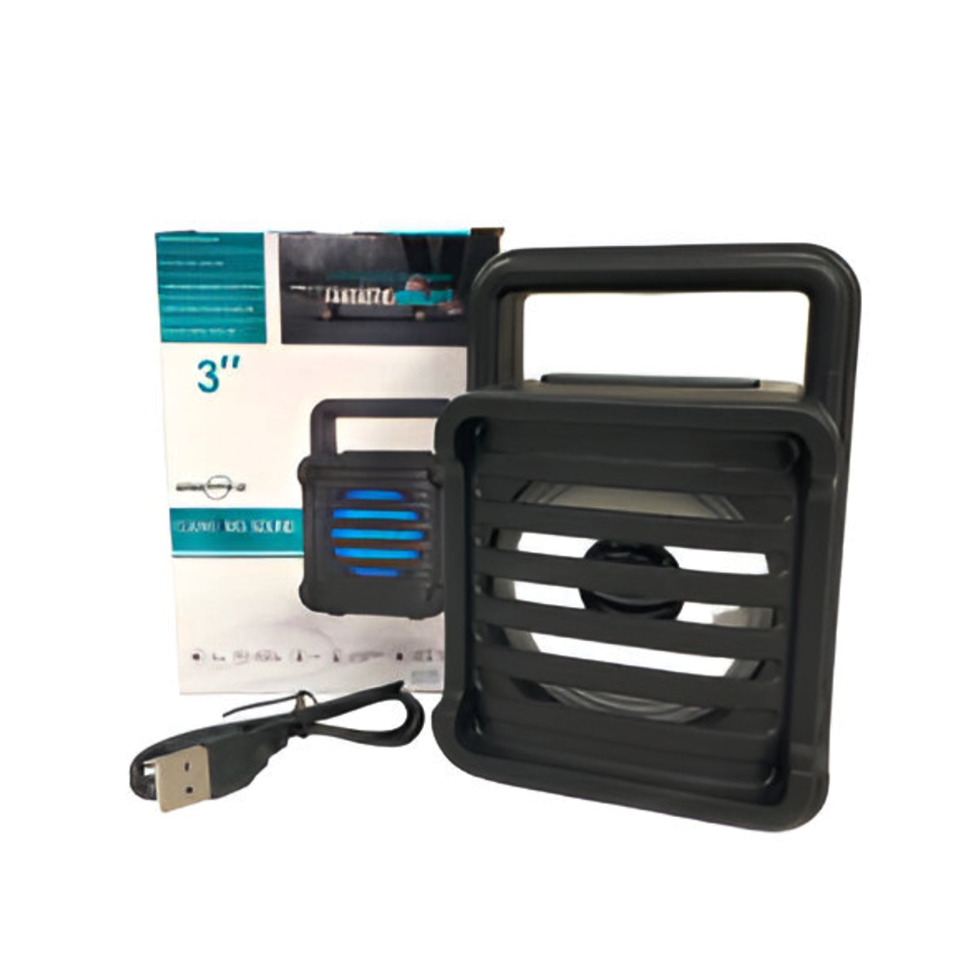 Parlante Bluetooth GTS-1363 Portátil Recargable con Luces RGB y Sonido Estéreo