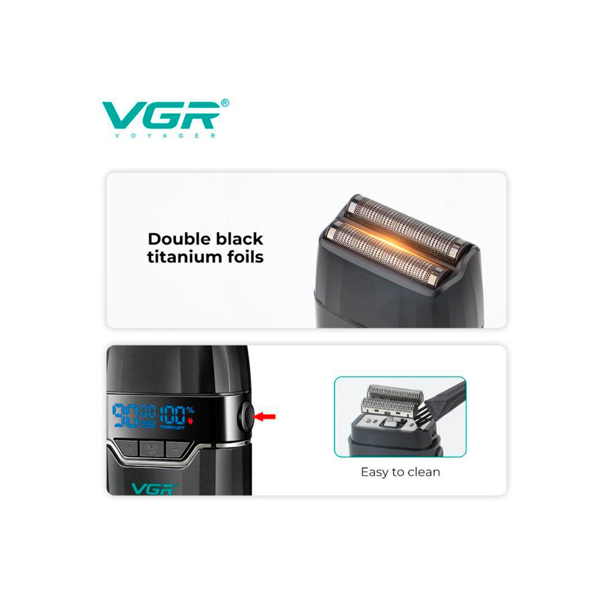 Afeitadora VGR V-308 Profesional – Acabado al Ras Alta Potencia - Tienvir