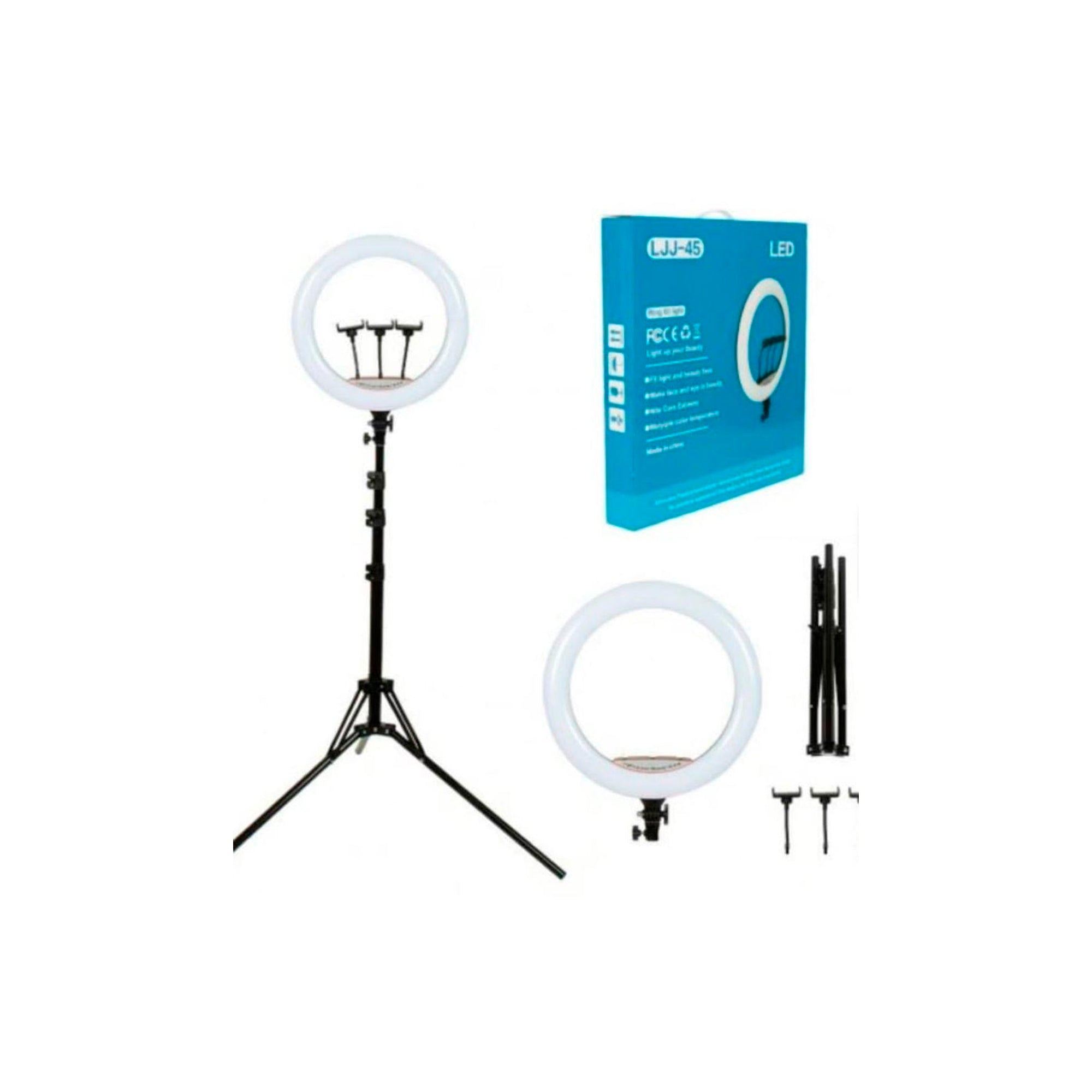 Aro de Luz LED RGB LJJ 45cm con Soporte para Celular