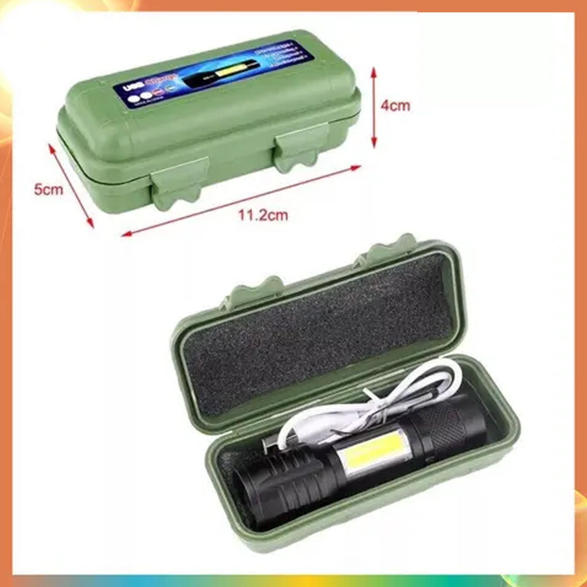 Linterna LED Recargable USB 511 Compacta de Alta Intensidad