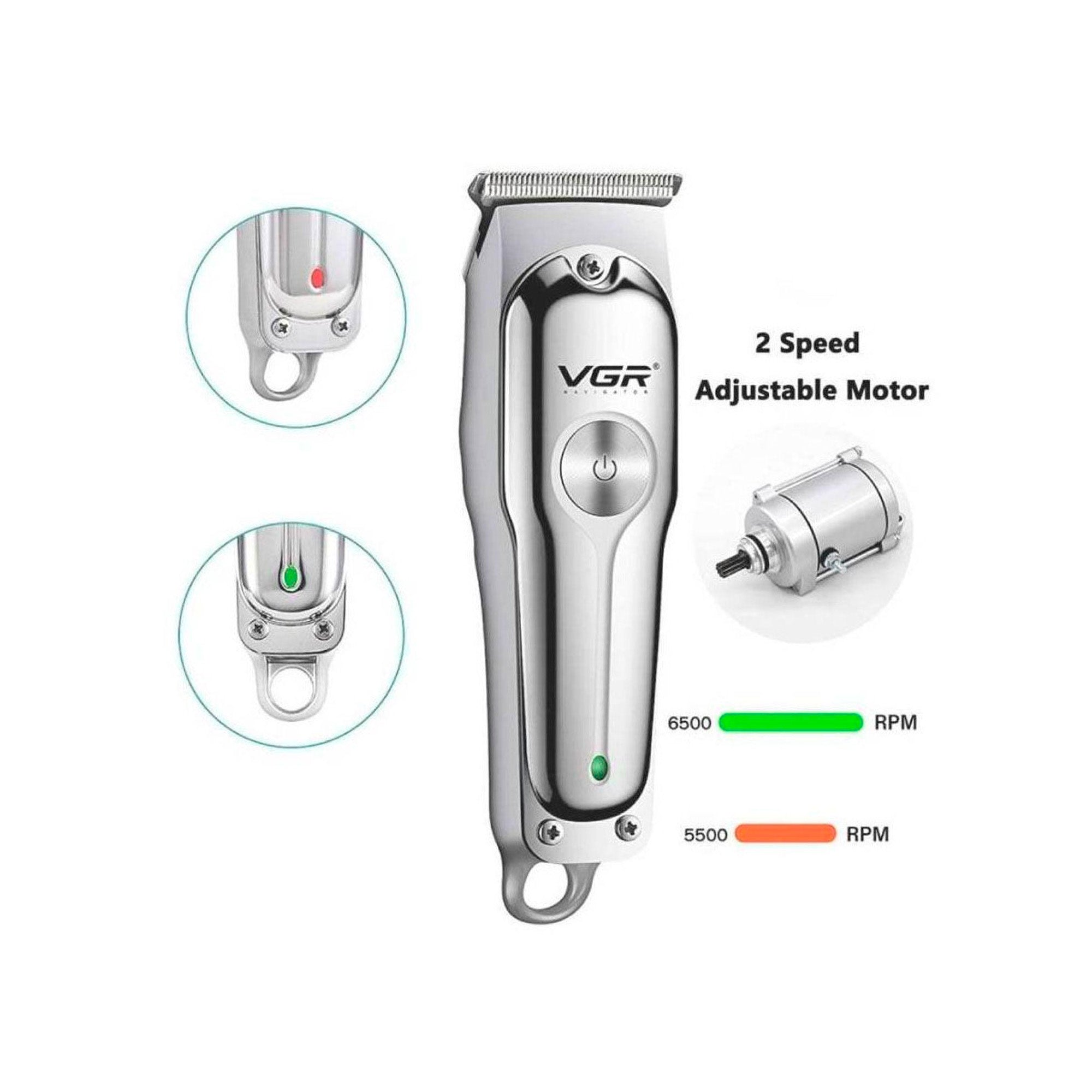 Patillera VGR V-071 Recargable – Precisión Profesional Barba y Contornos - Tienvir