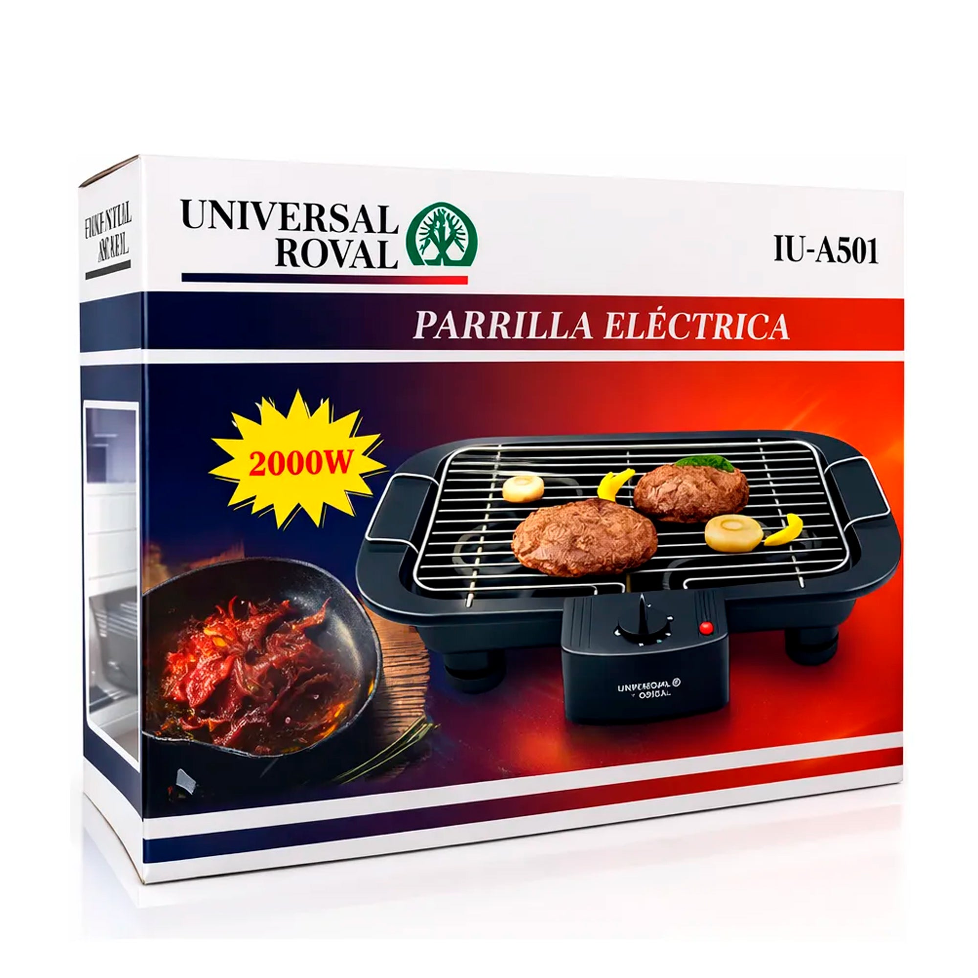 Parrillera Eléctrica Universal Royal IU-AS01 Antiadherente 2000W