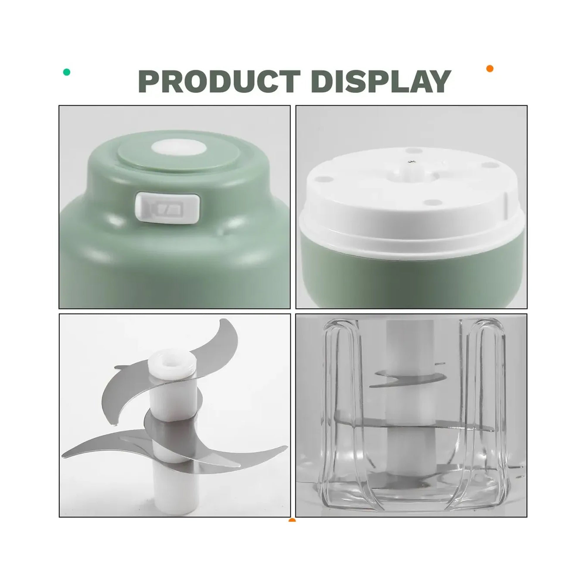 Mini Picador Eléctrico Recargable USB para Alimentos - Tienvir