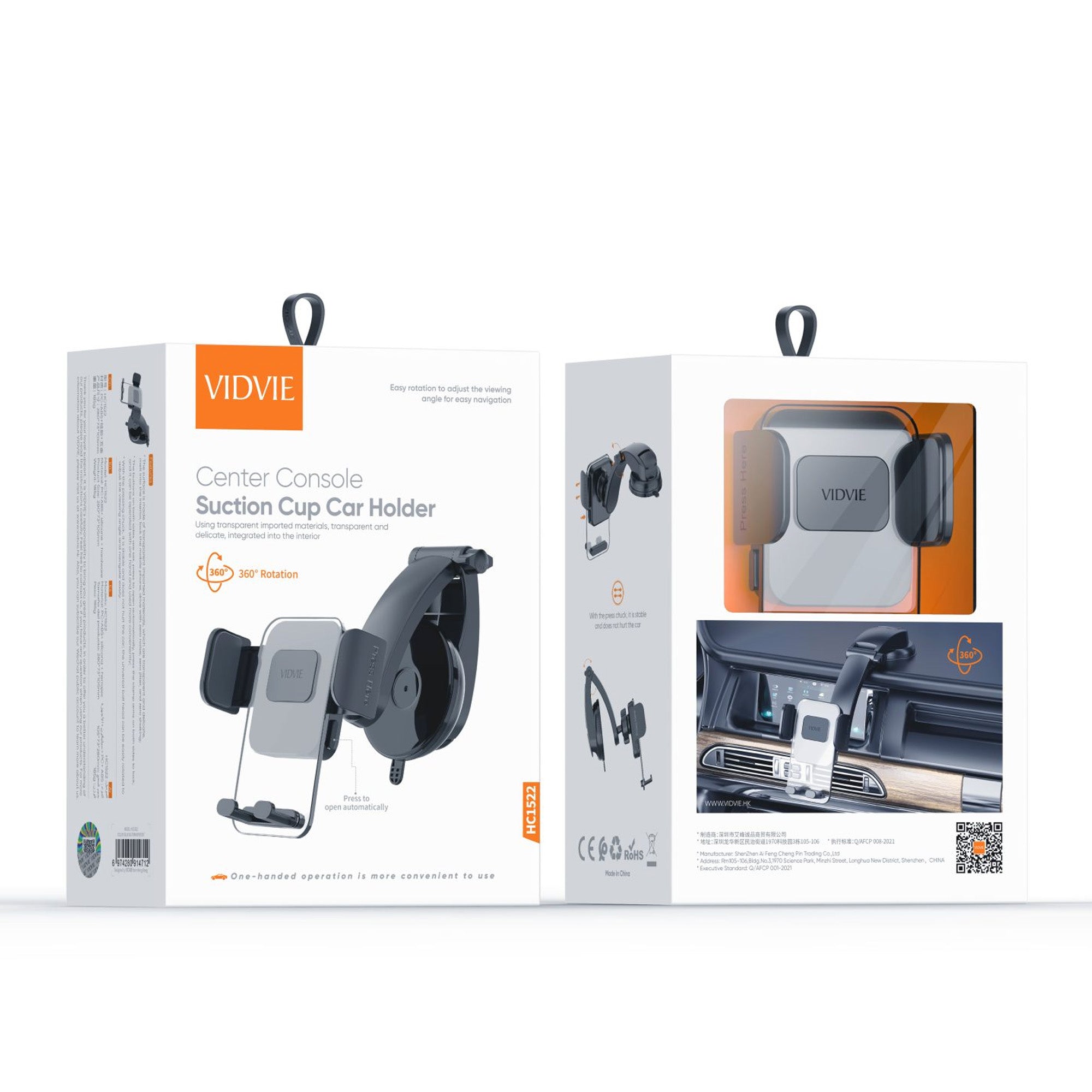 Soporte para Celular de Carro 360° para Tablero con Ventosa