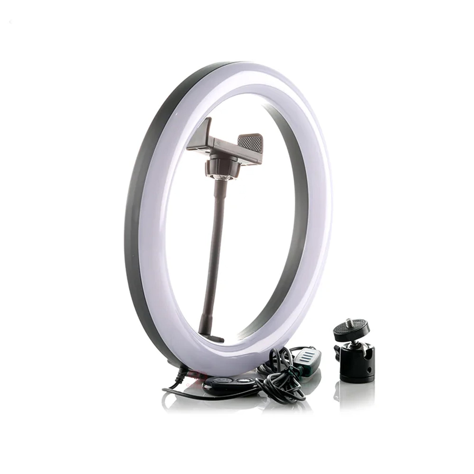 Aro de Luz LED 26 cm USB con Soporte para Celular – 3 Tonos de Luz