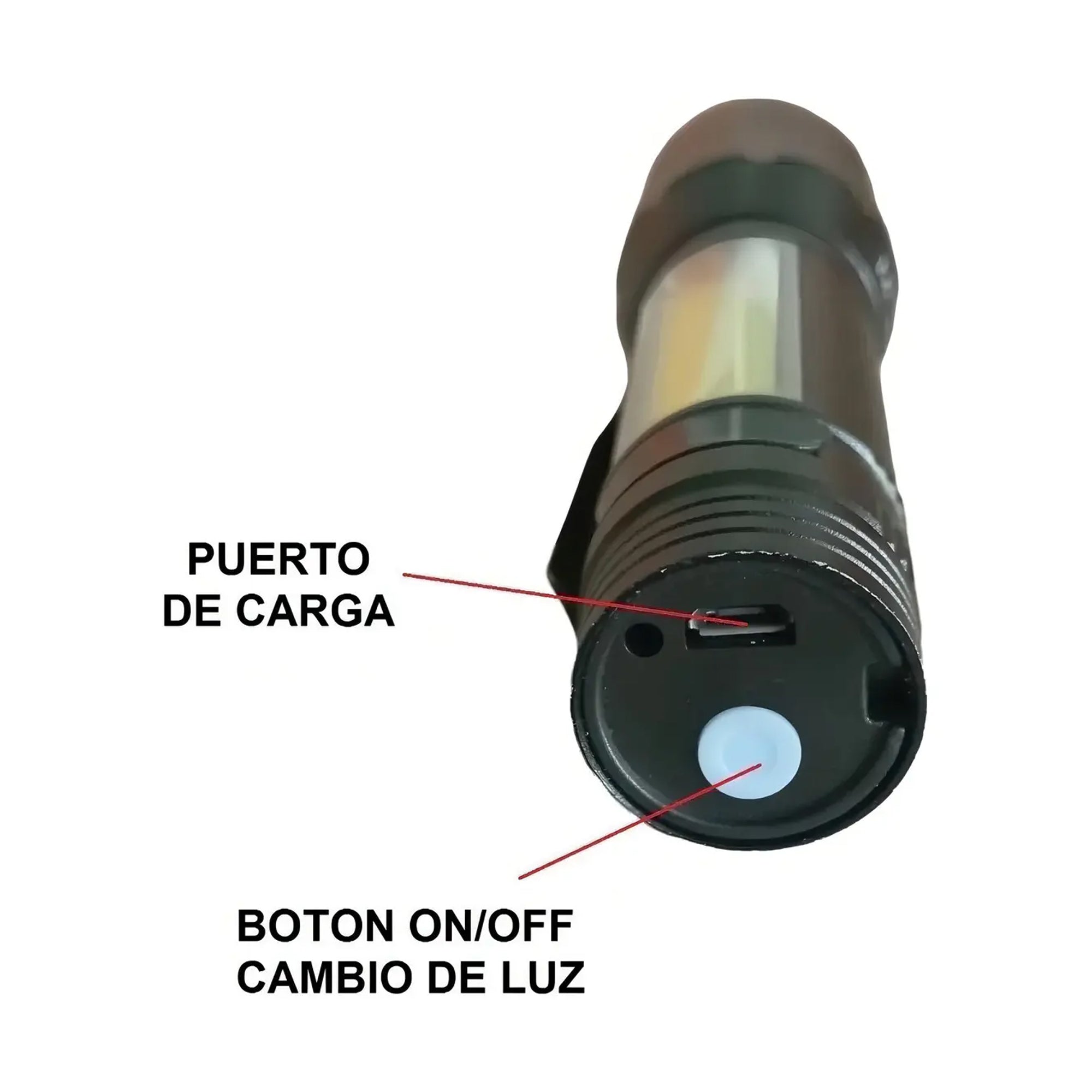 Linterna LED Recargable USB 511 Compacta de Alta Intensidad
