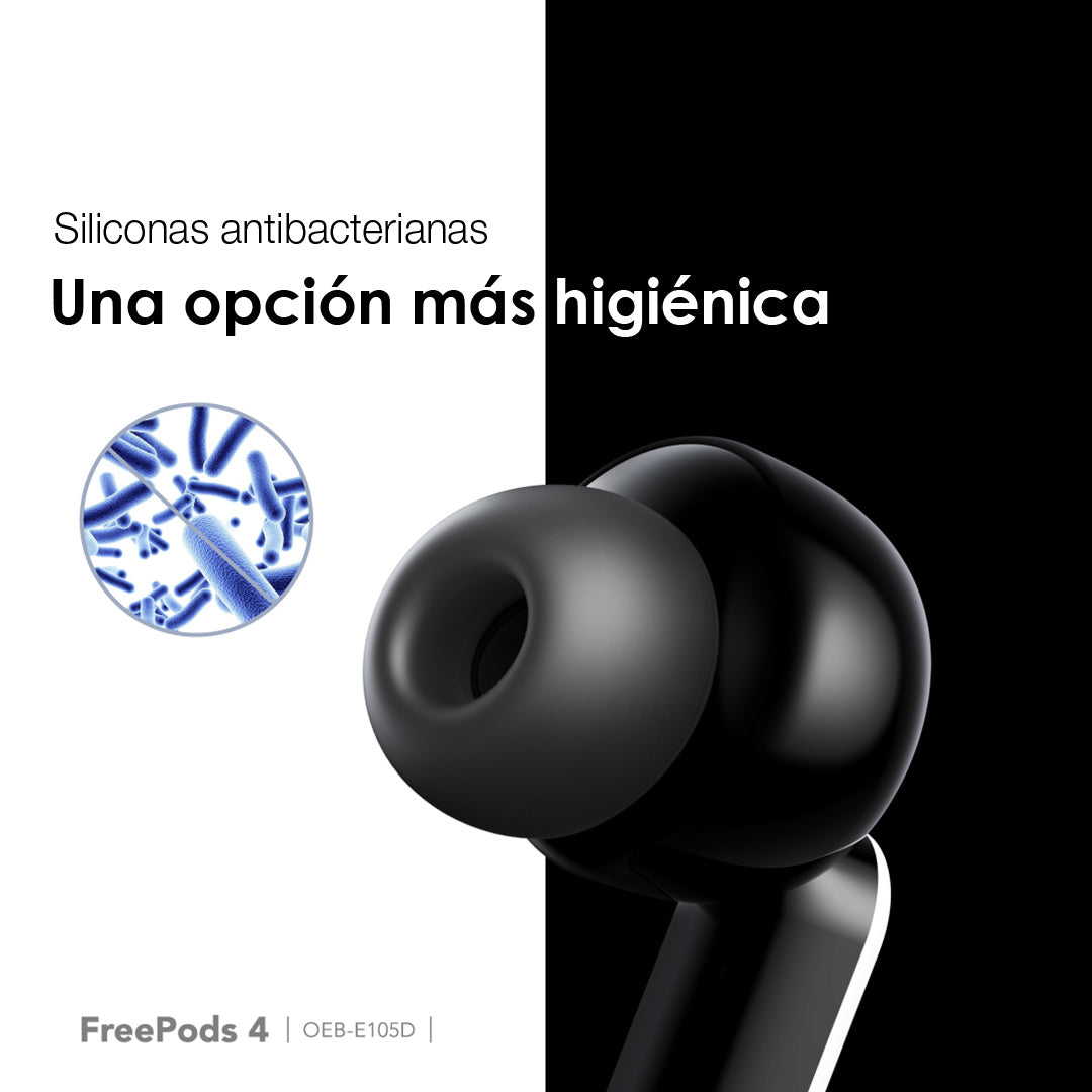 Audífonos Bluetooth con Cancelación de Ruido Activa FreePods 4