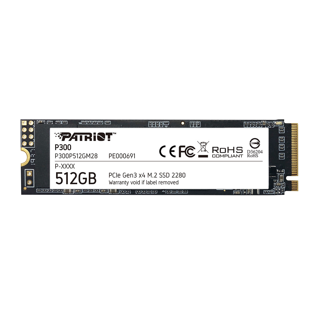 Memoria SSD PATRIOT P300 NVMe PCIe 3.0 x 4 M.2