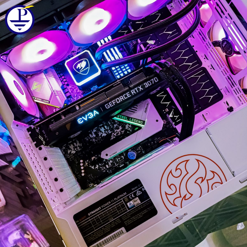 Instalación completa de computadoras y sus componentes.