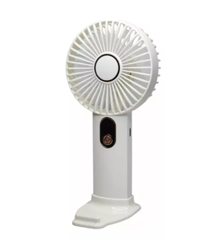 Ventilador portátil USB recargable, 5 velocidades y batería de larga duración para mano.