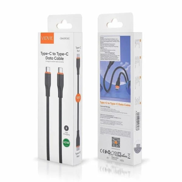 Vidvie CB4031 – Cable Tipo C a Tipo C de Alta Velocidad