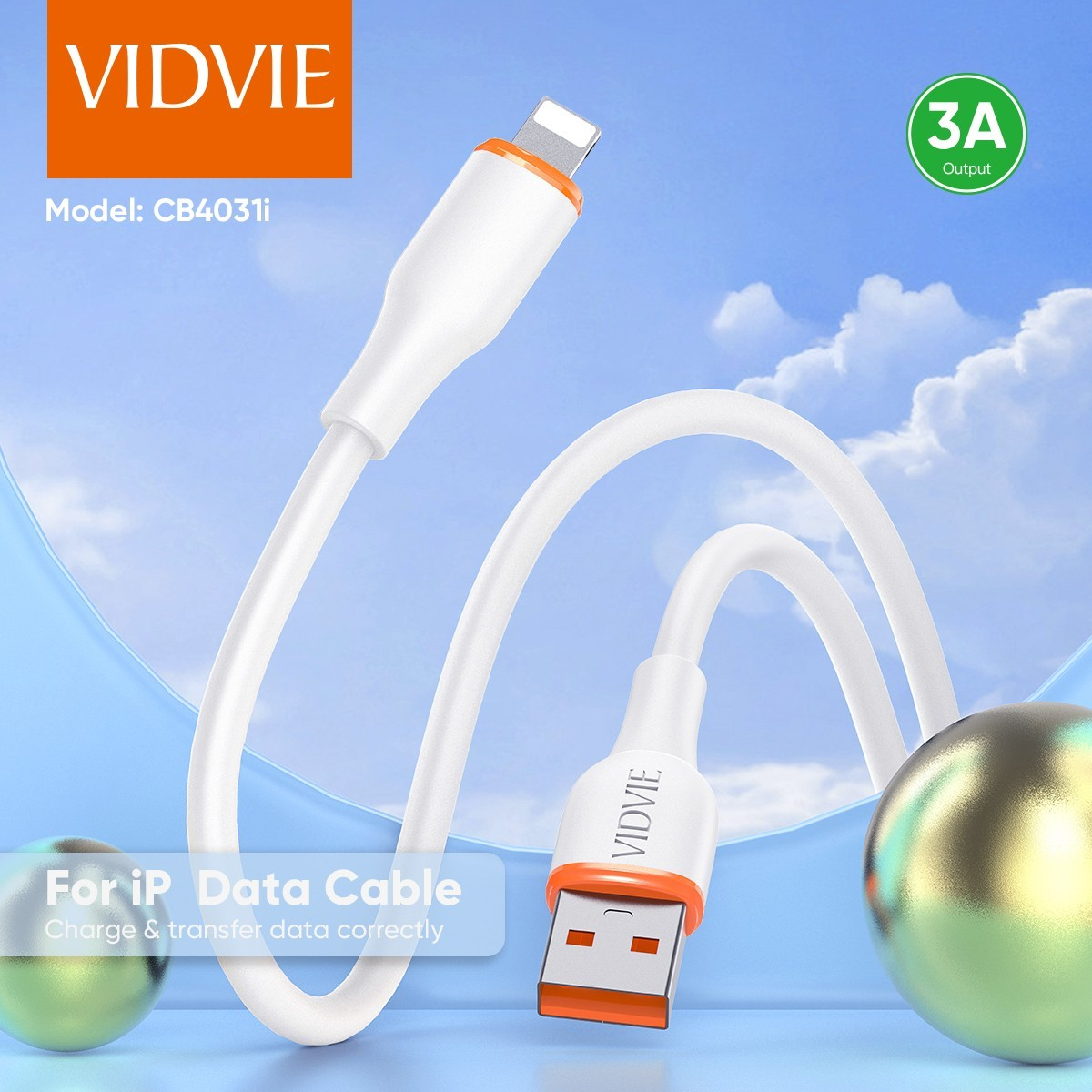 Cable Iphone Data Cable 1 mts 20W Vidvie CB4031i
