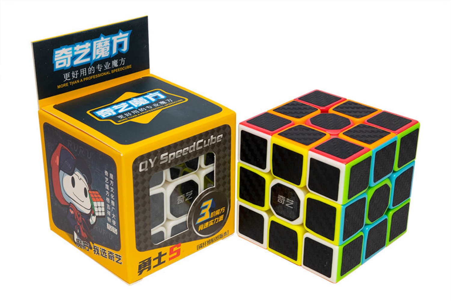 Cubo Rubik 3x3 Fibra de carbono Qiyi 669