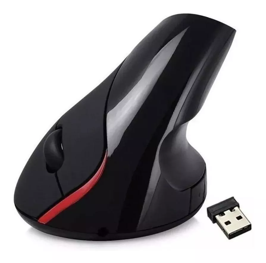 Mouse Ergonómico Inalámbrico Negro Cómodo