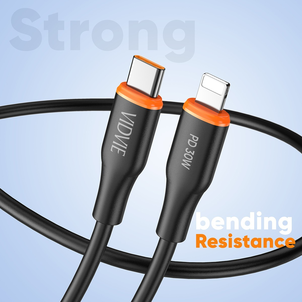 Cable Tipo C a Iphone 1 mts 30W Vidvie CB4031C