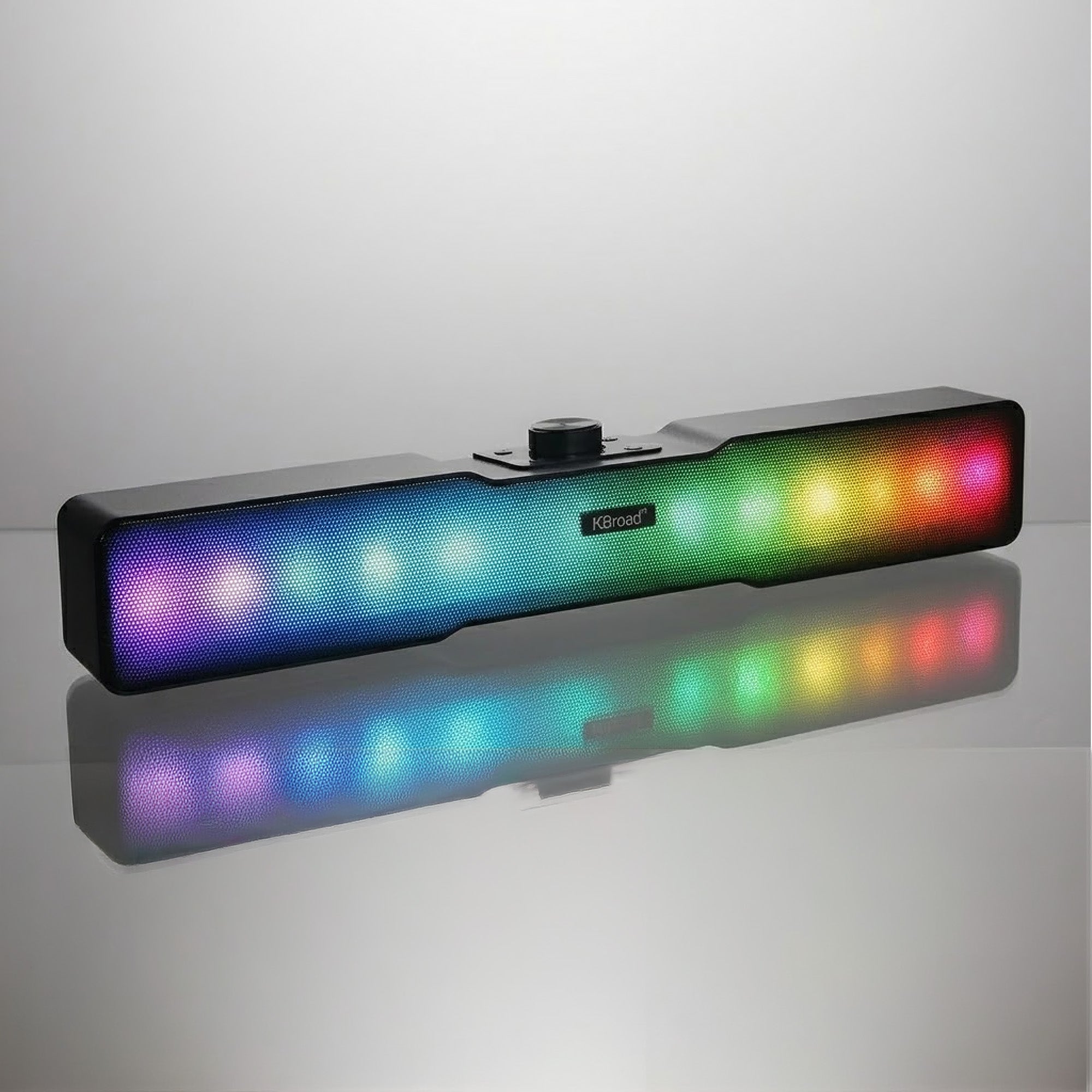 Parlante Bluetooth KTS-1968 Tipo Soundbar Recargable con Luces RGB y Sonido Estéreo