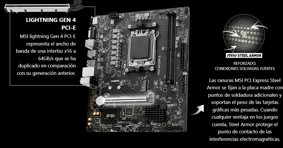 Board MSI PRO A620M-E