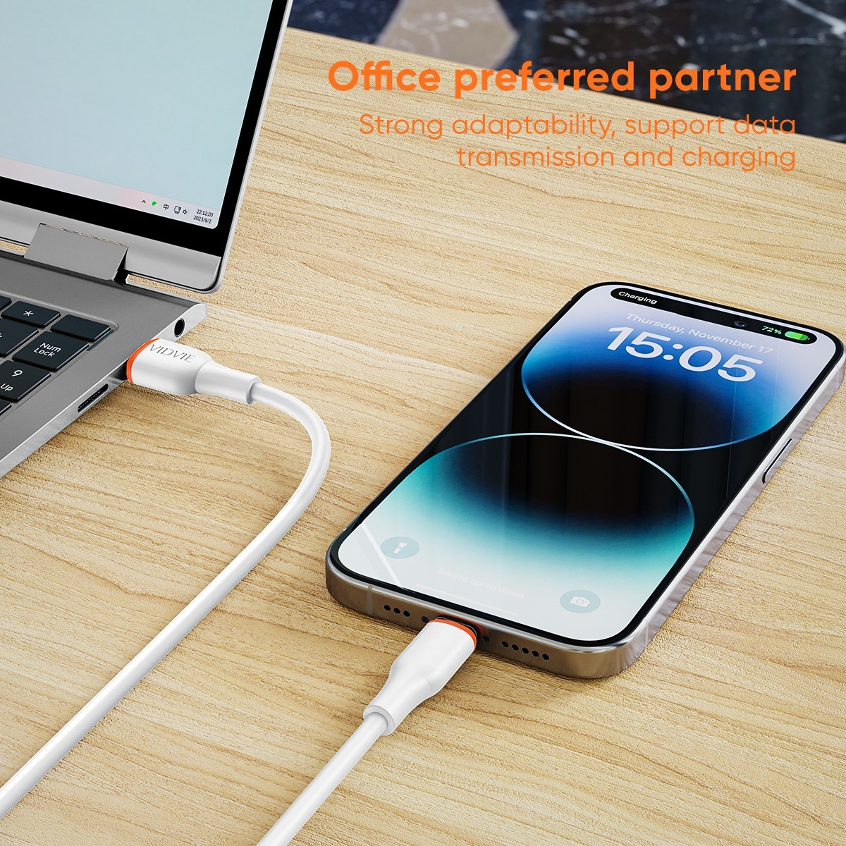 Cable Iphone Data Cable 1 mts 20W Vidvie CB4031i