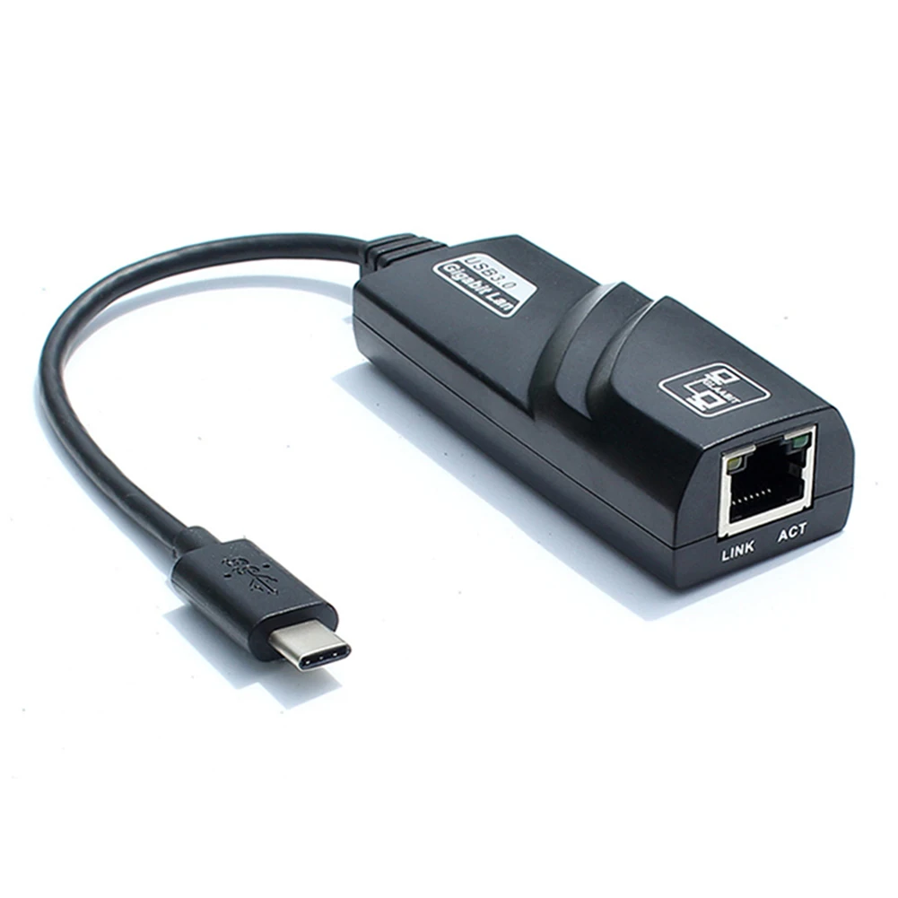 Adaptador RJ45 Puerto LAN A USB Tipo C Hasta 1000mbps