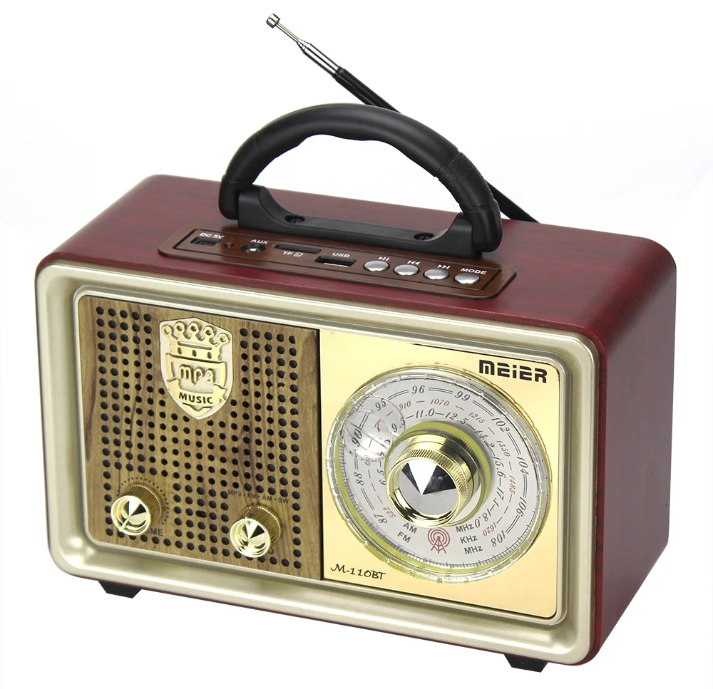 RADIO PARLANTE ANTIGUO ESTILO VINTAGE M-110BT