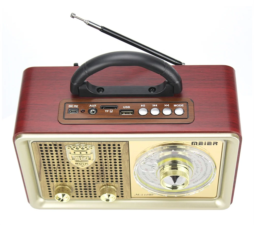 RADIO PARLANTE ANTIGUO ESTILO VINTAGE M-110BT